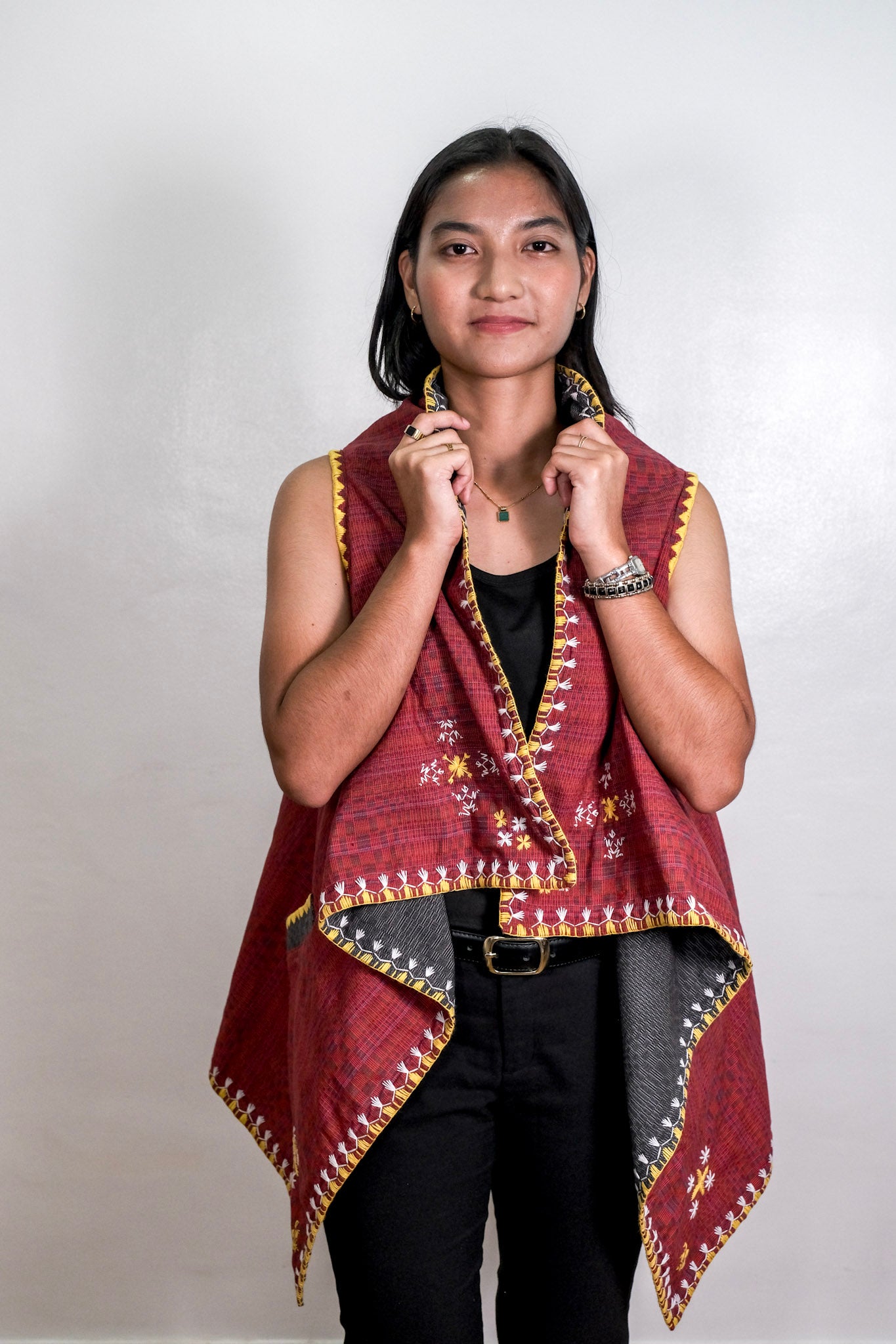 Limited Edition: Binakol Reversible Poncho (Maroon and Gray)