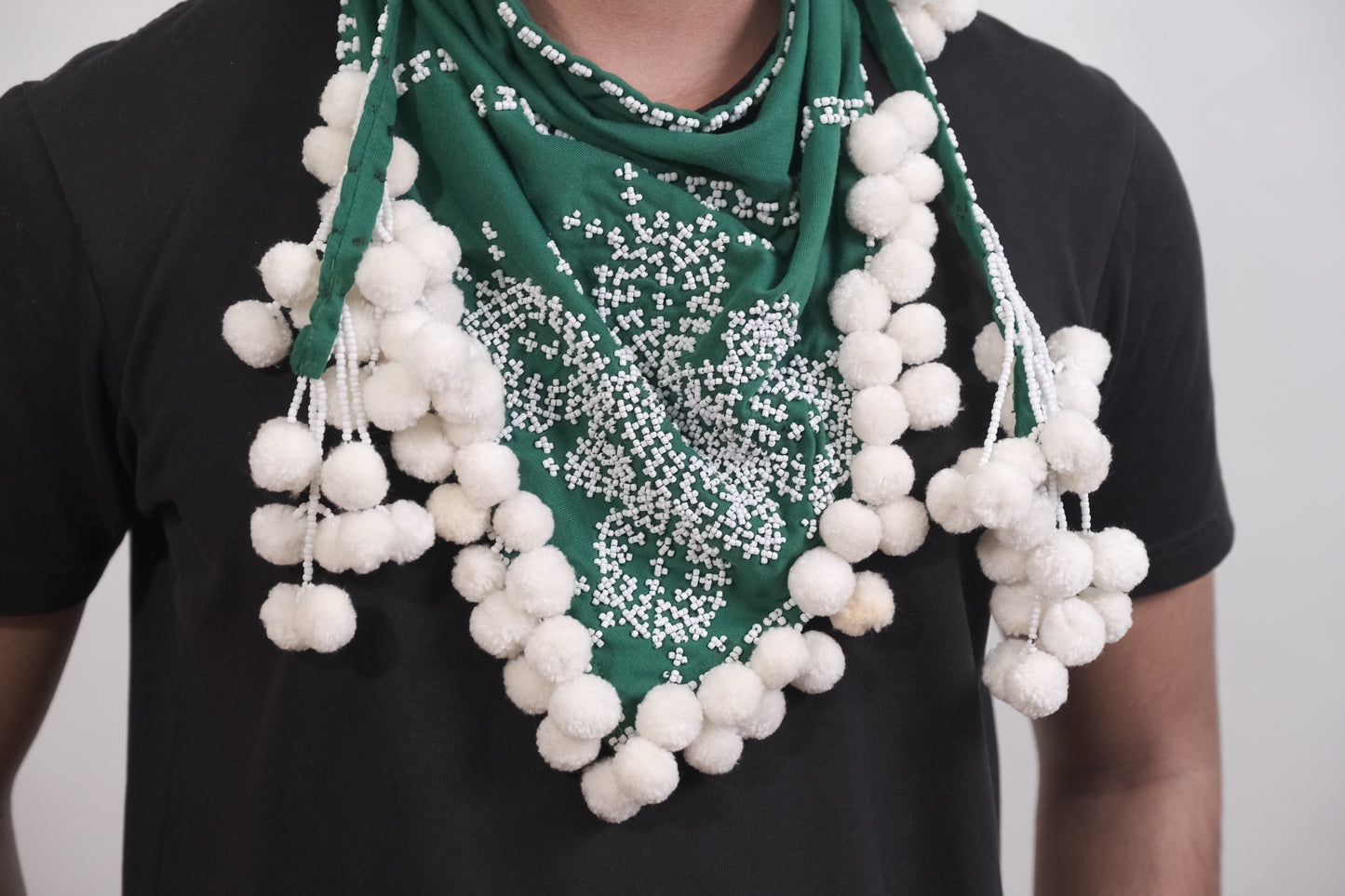 Tangkulo Scarf with Glass Beads (Green)
