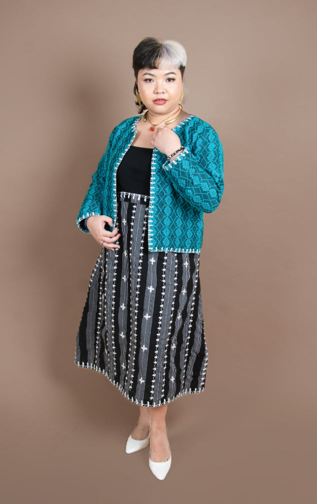 Pinilian Blazer with Itneg Embroidery