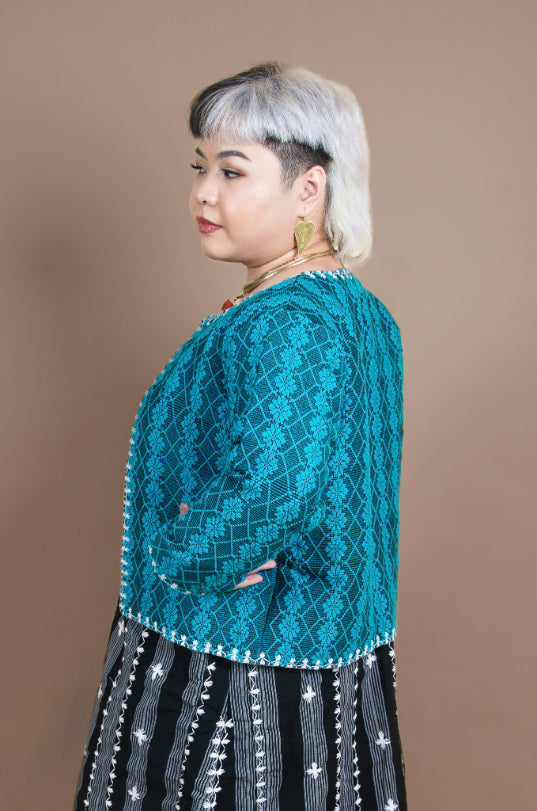 Pinilian Blazer with Itneg Embroidery