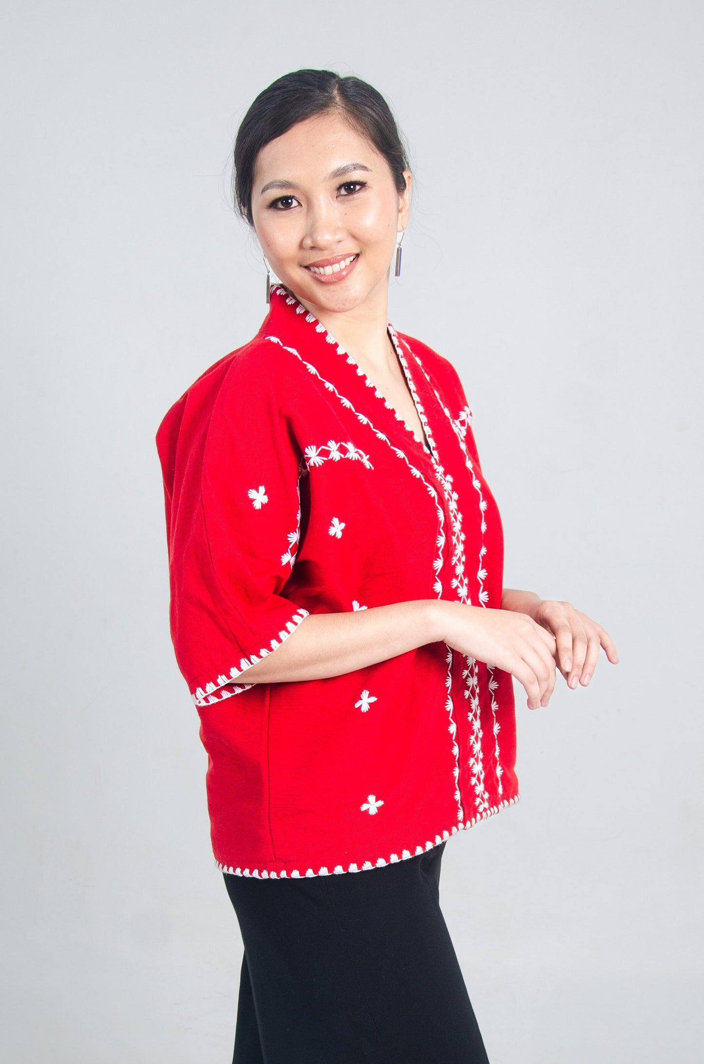 Kantarines Blouse with Batwing Sleeves