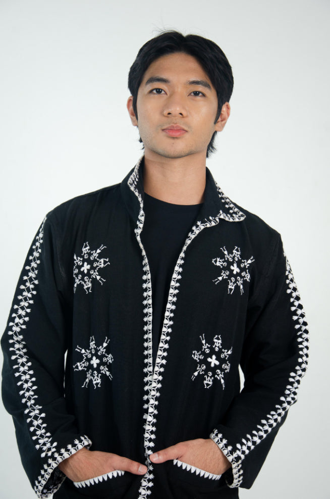 Kantarines Jacket with Itneg Embroidery (Black)