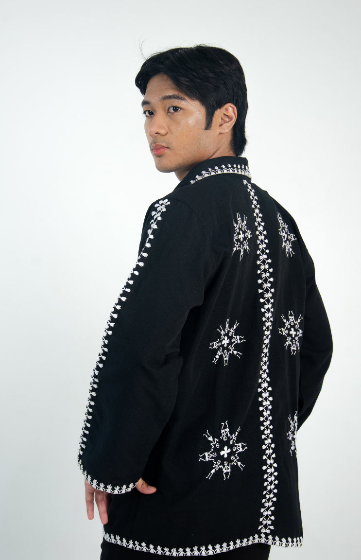 Kantarines Jacket with Itneg Embroidery (Black)