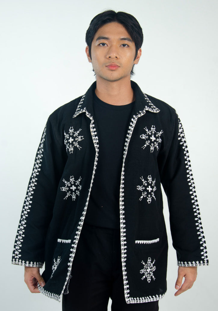 Kantarines Jacket with Itneg Embroidery (Black)