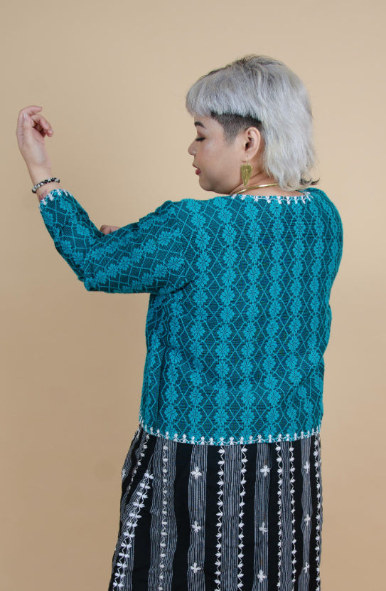 Pinilian Blazer with Itneg Embroidery