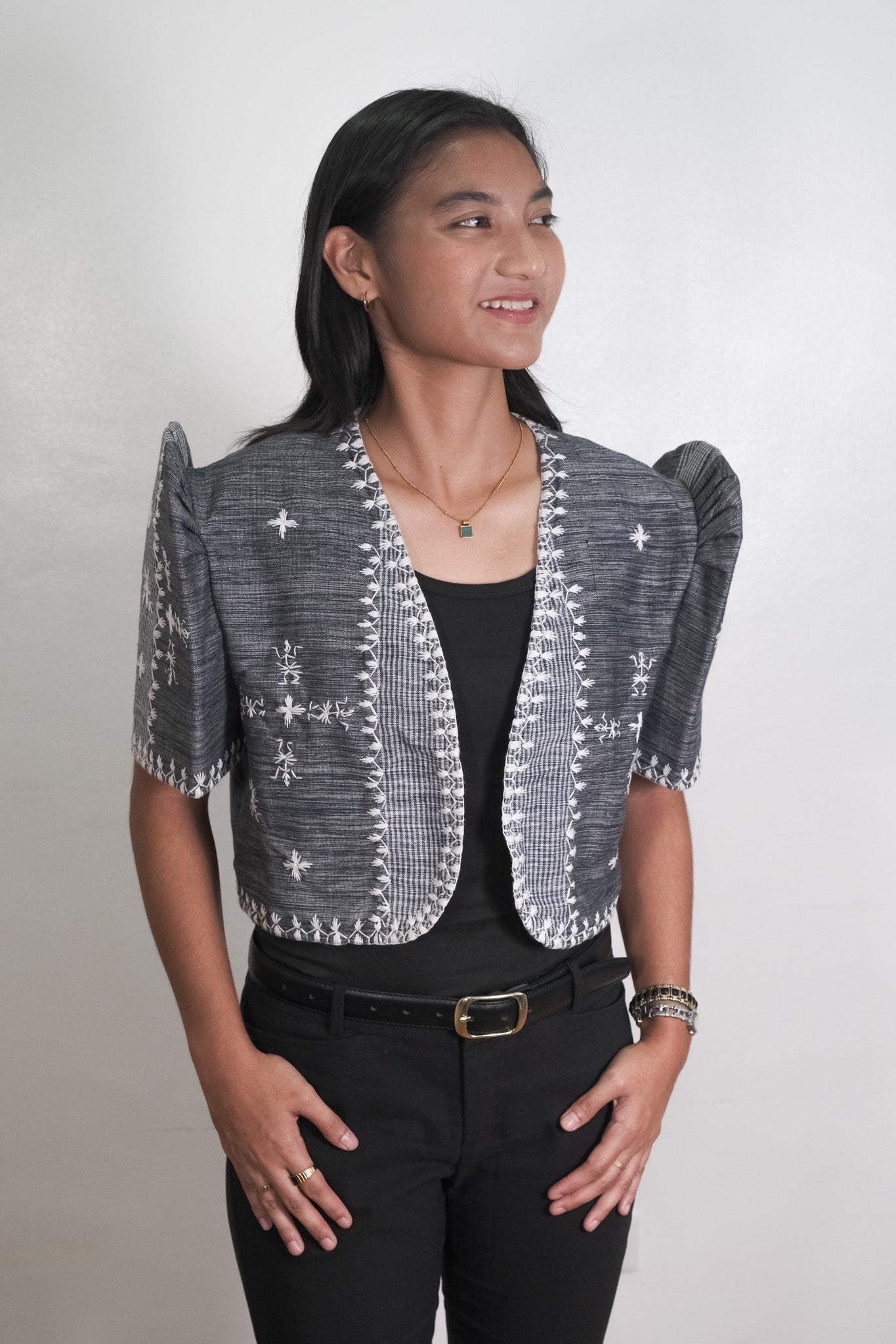 Tiniri Bolero with Itneg Embroidery