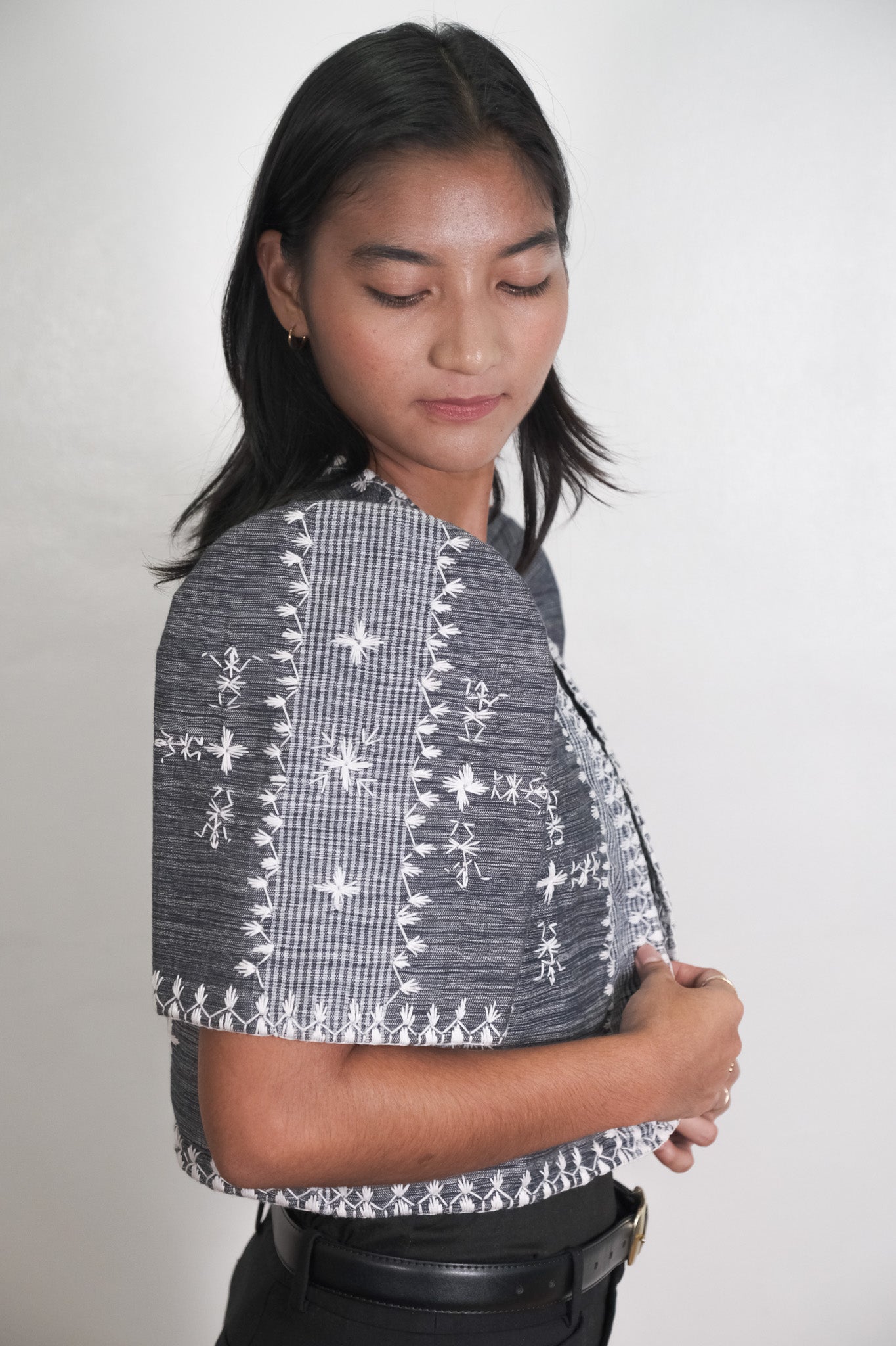 Tiniri Bolero with Itneg Embroidery