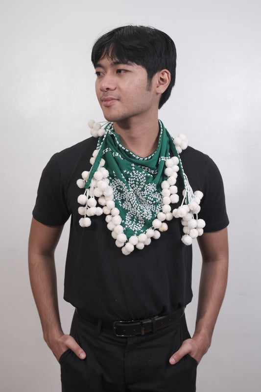 Tangkulo Scarf with Glass Beads (Green)