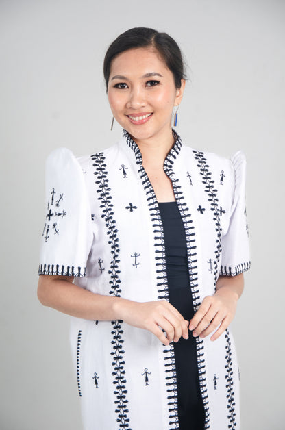 Kantarines Long Filipiniana White